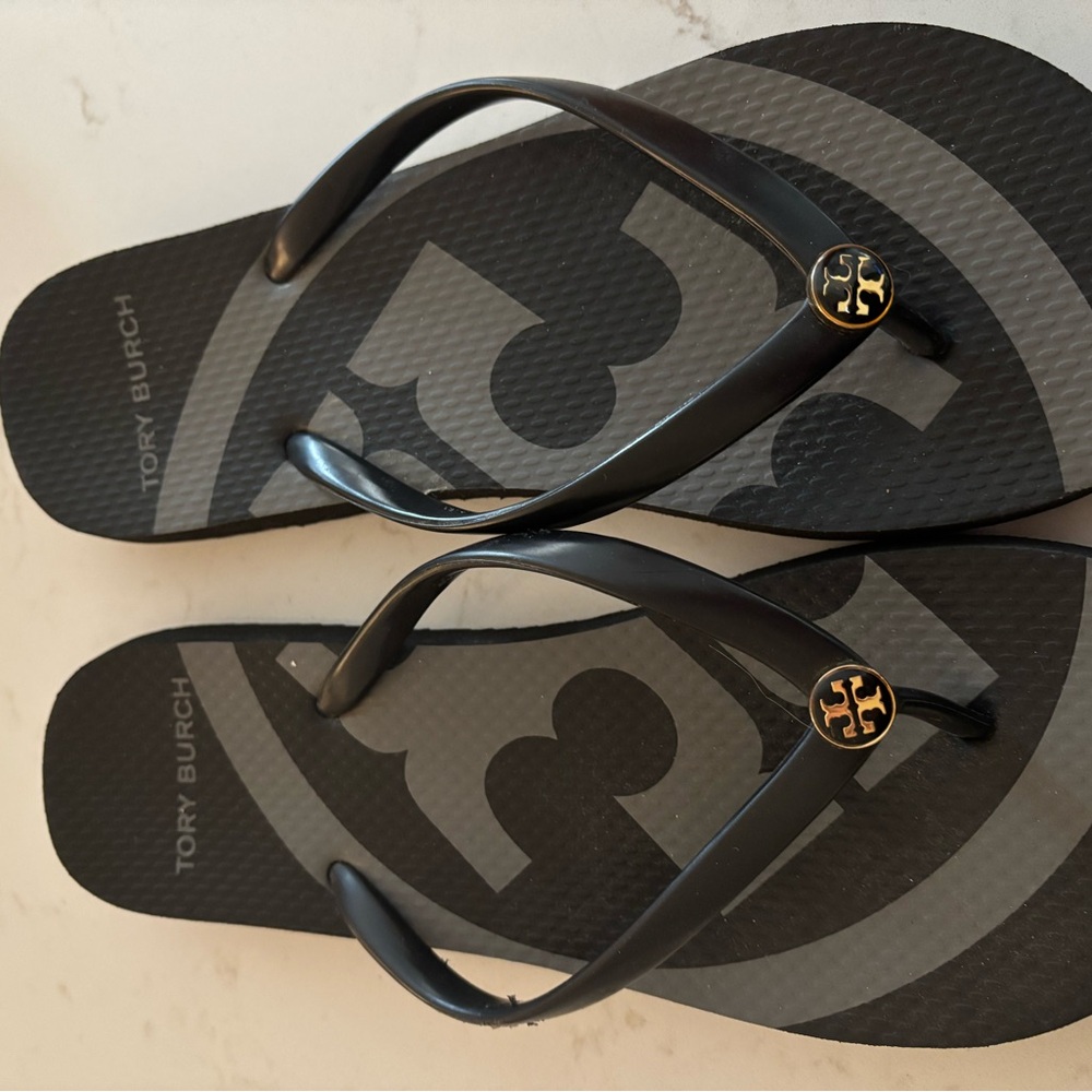 Tory Burch Black Flip Flops